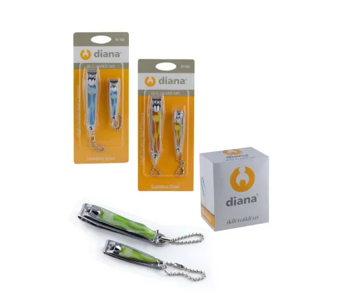 Diana 2 Li Renkli Vakumlu Tırnak Makası