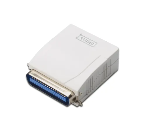 Digitus 1 port Fast Ethernet Print Server, 1 x DB-36-pin erkek centronics, 1 x RJ45<br>
Digitus Parallel Print Server, 1-Port 1x RJ45, 1x DB-36-pin male Centronics
