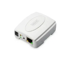 Digitus 1 port Fast Ethernet Print Server, 1 x USB 2.0 port, 1 x RJ45<br>
Digitus USB Print Server, 1-Port 1x RJ45, 1x USB A, USB 2.0