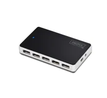 Digitus 10 Port USB Hub, USB 2.0, güç adaptörlü, plastik