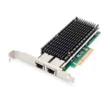 Digitus 10Gbps Çift Port Ethernet Adaptörü<br>Digitus 10Gbps Dual Port Ethernet Server Adapter, PCIe X8, Intel X540 BT2