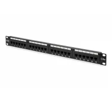 Digitus 19 Inch 24 Port Cat-5E UTP Patch Panel, 50 μ (Mikron), Altın Kontak, Zırhsız