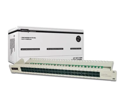 Digitus 19 Inch 50 port CAT-3 ISDN Patch Panel, Zırhsız