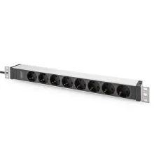 Digitus 1U Aluminyum PDU, 19" Rack Kabine Monte Edilebilir, 8 x priz çıkışlı, 2 metre güç kablolu, C320 priz yuvası, voltaj değeri 250 VAC 50 / 60 Hz, akım 16A, maksimum güç 4000 W<br>
Digitus 1U Aluminium PDU, 19" Rackmountable, 8 x safet