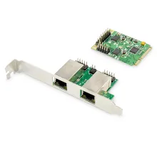 Digitus 2 Port Gigabit Ethernet mini PCI Express Kart, single lane, düşük profil bracket, Realtek çip takımı<br>
Digitus 2-port Gigabit Ethernet mini PCI Express Card single lane, low profile bracket, Realtek chipset
