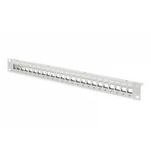 Digitus 24 Port Boş Patch Panel, Zırhlı, 1U Yüksekliğinde, Gri Renk