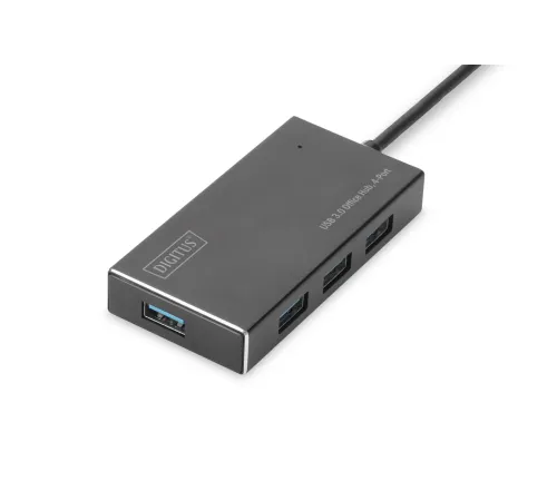 Digitus 4 Port USB 3.0 Hub, 5V/2A güç adaptörü dahil, alüminyum