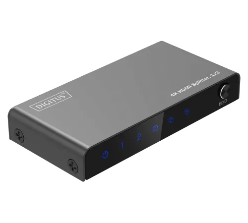 Digitus 4K HDMI Çoklayıcı, 1 x 2, 4K/60Hz HDCP 2.2, EDID Kontrol özelliği<br>
Digitus 1x2 HDMI Splitter, 4K/60Hz HDCP 2.2, EDID Control