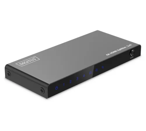 DIGITUS 4K HDMI Splitter, 1x4, 4K/60Hz HDCP 2.2, EDID Control