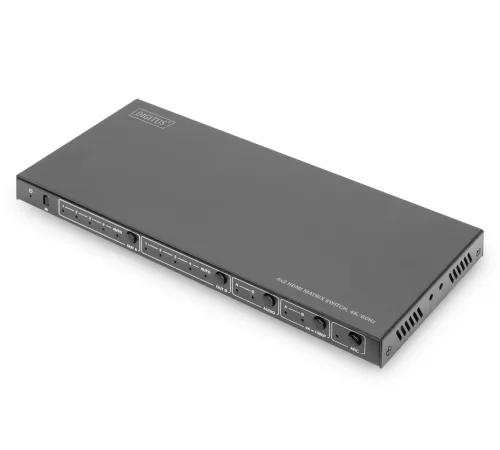 Digitus 4x2 HDMI Matrix Switch, 4K/60Hz Scaler özelliği, EDID, ARC, HDCP 2.2, 18 Gbps