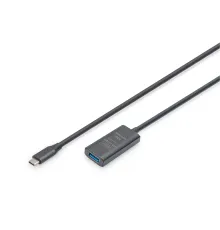 DIGITUS Active USB-C Extension Cable, 5m 5G, USB 3.2 Gen1, USB-C - USB-A (M/F)
