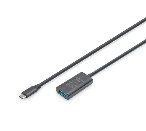 DIGITUS Active USB-C Extension Cable, 5m 5G, USB 3.2 Gen1, USB-C - USB-A (M/F)