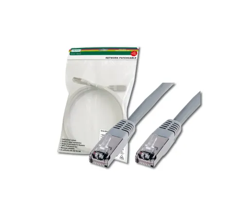Digitus CAT 5e SF-UTP Patch Kablosu, 15 metre, AWG 26/7, gri renk