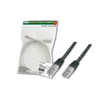 Digitus Cat-5e UTP Patch Kablosu, 1 metre, AWG 26/7, Siyah Renk, 3P sertifikalı