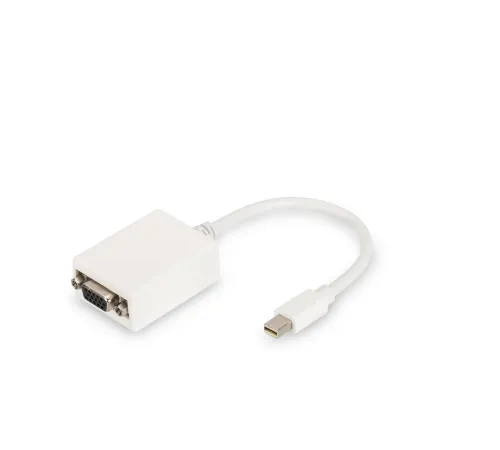 Digitus DisplayPort Adaptör Kablosu, Tip mini DP Erkek <-> HD15 Dişi, 0.15 metre, Full HD, DP 1.1a, beyaz renk<br>
Digitus DisplayPort Adapter Cable, Type mini DP - HD15 M/F, 0.15m, Full HD, DP 1.1a, white