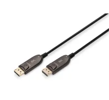 DIGITUS DisplayPort AOC Connection Cable M/M, 10.0m, UHD 8K, 8K@60Hz, DP 1.4, gold, bl