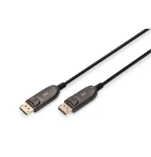 DIGITUS DisplayPort AOC Connection Cable M/M, 10.0m, UHD 8K, 8K@60Hz, DP 1.4, gold, bl
