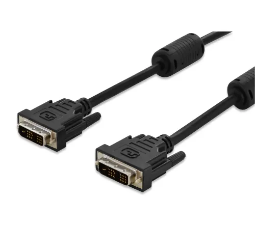 Digitus DVI-D Bağlantı Kablosu, DVI-D (18+1) Erkek - DVI-D (18+1) Erkek, 2x Ferrite Kömürlü, 3 metre, UL, AWG 30, siyah<br>
Digitus DVI connection cable, DVI(18+1), 2x ferrit M/M, 3.0m, DVI-D Single Link, bl