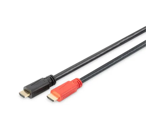 Digitus HDMI High Speed Bağlantı Kablosu (HDMI 1.3), 1080p, HDMI tip A Erkek - HDMI tip A Erkek, 10 metre, CU, AWG28, 2x zırhlı, amplifikatörlü, UL, altın kaplama, siyah renk<br>
Digitus HDMI High Speed Connection Cable, type A, with Amplifier, M/M