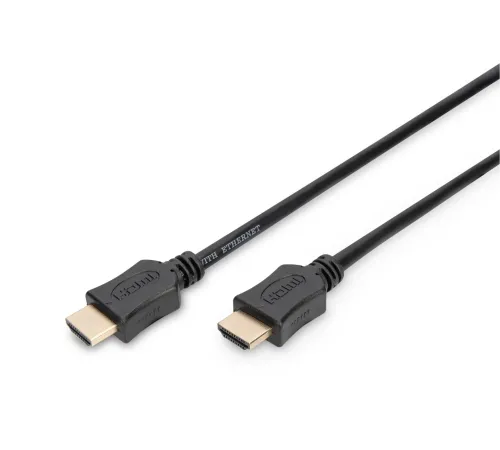 Digitus HDMI High Speed with Ethernet Bağlantı Kablosu (HDMI 1.3), 1080p Full HD, HDMI Tip A Erkek - HDMI Tip A Erkek, 10 metre, CU, AWG28, 3x zırhlı, altın kaplama, siyah renk<br>
Digitus HDMI High Speed connection cable, type A M/M, 10.0m, HDMI 1.