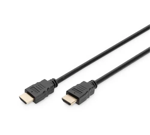 Digitus HDMI High Speed with Ethernet Bağlantı Kablosu, HDMI Tip A Erkek <->  HDMI Tip A Erkek, 3 metre, 4K/Ultra HD 60p, altın, siyah renk<br>
Digitus HDMI High Speed with Ethernet Connection Cable, type A M/M, 3.0m, 4K/Ultra HD 60p, gold, bl