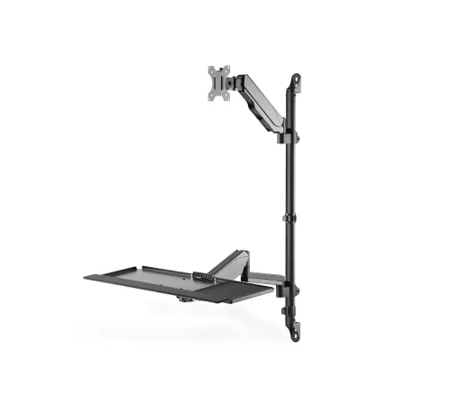 Digitus İş İstasyonları İçin Stant<br>
Duvara Çubuk Kanalıyla Monte Edilir<br>
Siyah Renk<br>
Yük Kapasitesi: 1-8 kg<br>
Maksimum Ekran Boyutu: 43 cm (17 inç)-81 cm (32 inç) <br> 
Digitus Sit-Stand Workstation wall single mou