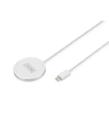 Digitus Kablosuz Şarj Pad/Altlık, Mıknatıslı, 15W, MagSafe uyumlu<br>
Digitus Wireless charging pad, magnetic 15W, MagSafe compatible