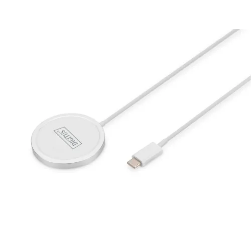 Digitus Kablosuz Şarj Pad/Altlık, Mıknatıslı, 15W, MagSafe uyumlu<br>
Digitus Wireless charging pad, magnetic 15W, MagSafe compatible