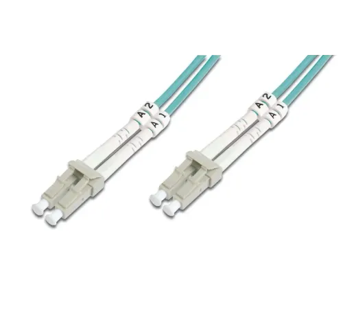 Digitus LC-LC Fiber Optik Patch Kablo, 5 metre, Multimode, Duplex, 50/125, OM3