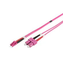 Digitus LC-SC Fiber Optik Patch Cord, Duplex, Multimode, OM4, 50/125 µ, 3 metre