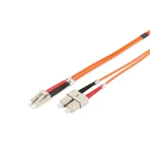Digitus LC-SC Fiber Optik Patch Kablo, 15 metre, Multimode, Duplex, 50/125