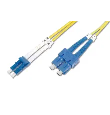 Digitus LC-SC Fiber Optik Patch Kablo, 2 metre, Singlemode, Duplex, 09/125