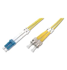 Digitus LC-ST Fiber Optik Patch Kablo, 3 metre, Singlemode, Duplex, 09/125