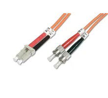 Digitus LC-ST Fiber Optik Patch Kablo, Multimode, Duplex, OM2 50/125, 1 metre<br> 
Digitus Fiber Optik Patch Cord, duplex, LC to ST MM OM2 50/125 µ, 1 m