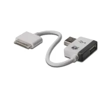 Digitus Mobil Taşınabilir Cihazlar için Evrensel Şarj Kablosu, USB A Dişi <-> Apple 30pin Erkek, 1 port USB 2.0 Hub özelliği
