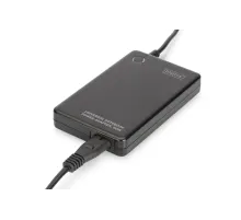 Digitus Notebook İçin 90W Güç Adaptörü, 11 farklı adaptör fişli, USB port ile şarj imkanı