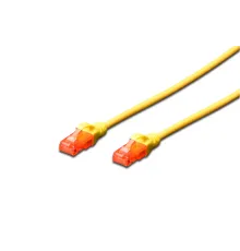 Digitus Patch Kablo, U-UTP, CAT. 6, 1 metre, AWG 26/7, Cu, LSZH, sarı renk