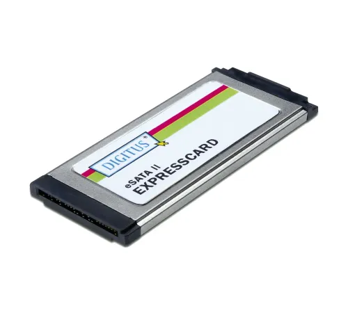 Digitus Serial ATA II PCMCIA Express Kartı, 1 x eSATA konnektör, ince tip Formfactor 34, chipset SiI3531