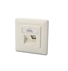 Digitus Sıva Altı İkili RJ-45 Priz, CAT. 6A Class EA, Shielded (Zırhlı), 2 x RJ45