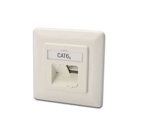 Digitus Sıva Altı İkili RJ-45 Priz, CAT. 6A Class EA, Shielded (Zırhlı), 2 x RJ45