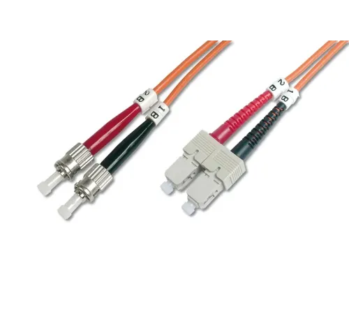 Digitus ST-SC Fiber Optik Patch Kablo, 10 metre, Multimode, Duplex, 62.5/125
