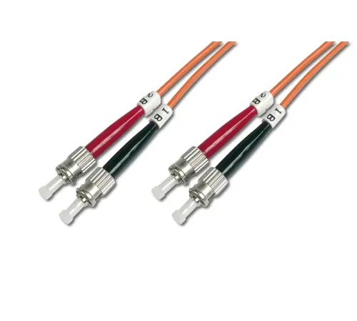 Digitus ST-ST Fiber Optik Patch Kablo, 1 metre, Multimode, Duplex, 62.5/125