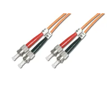 Digitus ST-ST Fiber Optik Patch Kablo, 2 metre, Multimode, Duplex, 50/125