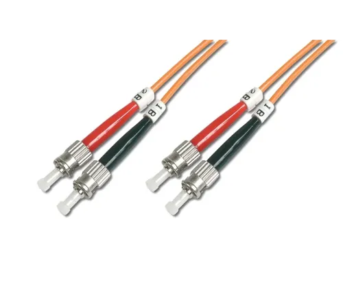 Digitus ST-ST Fiber Optik Patch Kablo, 2 metre, Multimode, Duplex, 50/125