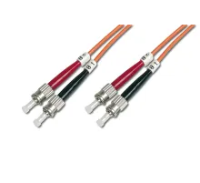 Digitus ST-ST Fiber Optik Patch Kablo, 3 metre, Multimode, Duplex, 50/125