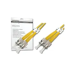 Digitus ST-ST Fiber Optik Patch Kablo, 5 metre, Singlemode, Duplex, 09/125