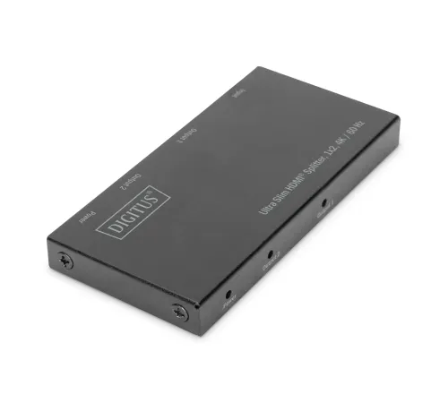 Digitus Ultra İnce 2 Port&#039;lu HDMI Çoklayıcı, 4K/60Hz HDR, HDCP 2.2, 18 Gbps, elektrik beslemesi Micro USB<br>
Digitus Ultra Slim HDMI Splitter, 1x2, 4K/60Hz HDR, HDCP 2.2, 18 Gbps, Micro USB powered