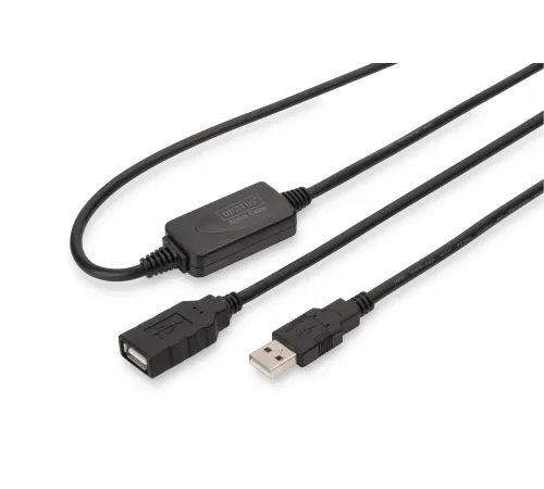 Digitus USB 2.0 Repeater / Uzatma Kablosu, USB A erkek / A dişi, 10 metre<br>
Digitus USB 2.0 Active Extension Cable