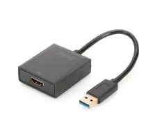 Digitus USB 3.0 <-> HDMI Grafik Adaptörü<br>
Giriş: 1 x USB 3.0 USB-A erkek<br>
Çıkış: 1 x HDMI A (19-pin) dişi  (Full HD, 1080p)<br>
Plastik
