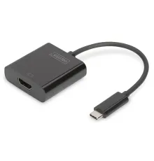 Digitus USB 3.1 (Gen. 1) (USB Tip C) <-> HDMI Grafik Adaptörü<br>
Giriş: 1 x USB Tip C erkek (bilgisayar bağlantısı için)<br>
Çıkış: 1 x HDMI A (19 pin) dişi (Ultra HD, 4K, 3840 x 2160p@30Hz)<br>
Plastik